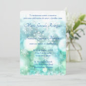 Invitation Invitacion de Boda Acuarela de Copo de Nieve (Debout devant)