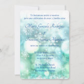 Invitation Invitacion de Boda Acuarela de Copo de Nieve (Devant)