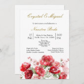 Invitation invitación de boda con ramo (Devant / Derrière)