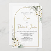 Invitation Invitacion de boda con ramo blanco (Devant / Derrière)