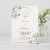 Invitation Invitacion de boda con ramo blanco (Debout devant)