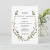 Invitation Invitacion de boda con ramo de flor (Debout devant)