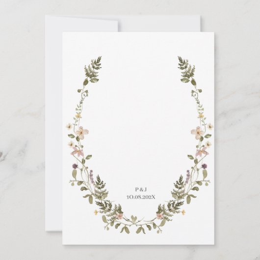 Invitation Invitacion de boda con ramo de flor (Dos)