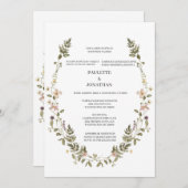 Invitation Invitacion de boda con ramo de flor (Devant / Derrière)