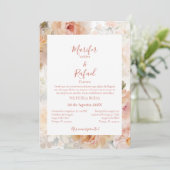 Invitation Invitación de boda con rosas (Debout devant)