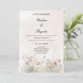 Invitation Invitacion de boda de flor (Debout devant)