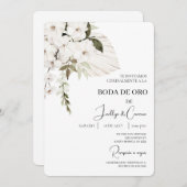 Invitation Invitación de boda de oro (Devant / Derrière)