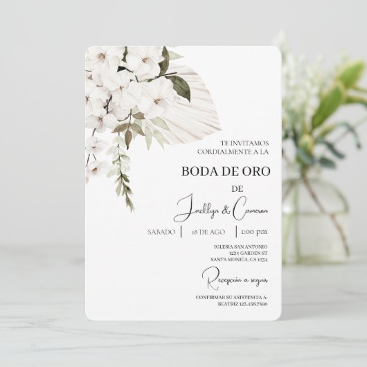 Invitation Invitación de boda de oro (Debout devant)