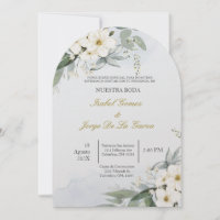 Invitacion de boda en espanol con flanca