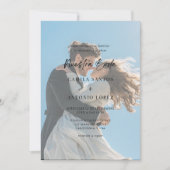 Invitation Invitación De Boda Foto Descolorida Caligrafía (Devant)