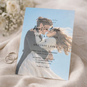 Invitation Invitación De Boda Foto Descolorida Caligrafía