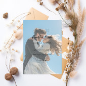 Invitation Invitación De Boda Foto Descolorida Caligrafía