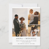 Invitation Invitación de Boda Todo en Uno Elegante 3 Fotos (Devant)