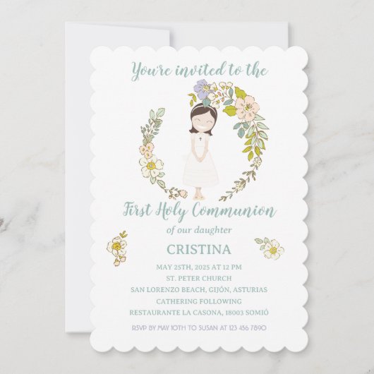 Invitation Invitación de Comunión CRISTINA (Devant)