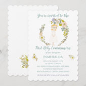 Invitation Invitación de Comunión ESMERALDA (Devant / Derrière)