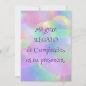 Invitation Invitación de Cumpleaños - Burbujas (Devant)