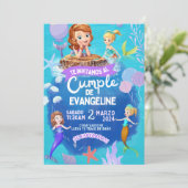 Invitation Invitación de cumpleaños de la princesa Sofia. (Debout devant)
