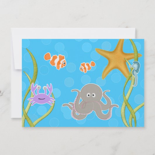 Invitation Invitación de Cumpleaños - EL mars de Bajo de (Dos)