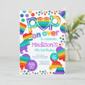 Invitation Invitación de cumpleaños Pop It (Debout devant)