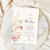 Invitation Invitación de Flores Silvestres para Bautizo