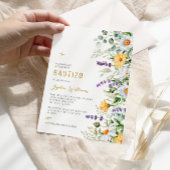 Invitation Invitación de Flores Silvestres para Bautizo