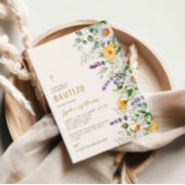 Invitation Invitación de Flores Silvestres para Bautizo