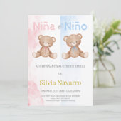 Invitation Invitación de gender révéler (Debout devant)