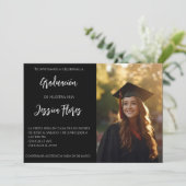 Invitation Invitación de graduación con foto (Debout devant)