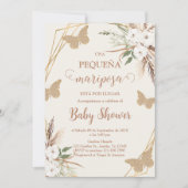 Invitation Invitación de Mariposa Baby shower en español (Devant)