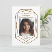 Invitation Invitación de Primera Comunión con Foto (Debout devant)