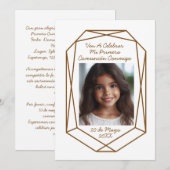 Invitation Invitación de Primera Comunión con Foto (Devant / Derrière)