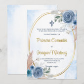 Invitation Invitación de primera comunión para niño (Devant / Derrière)