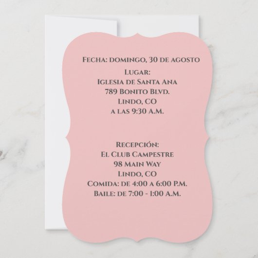 Invitation Invitacion de Quince Años - Quinceanera (Dos)