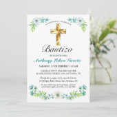 Invitation Invitación elegante del bautismo del muchacho del (Debout devant)