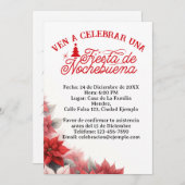 Invitation Invitación en Español Fiesta de Nochebuena espagno (Devant / Derrière)