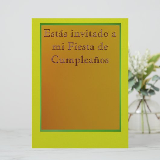 Invitation Invitación - Fiesta de Cumpleaños (Debout devant)