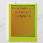 Invitation Invitación - Fiesta de Cumpleaños (Devant)