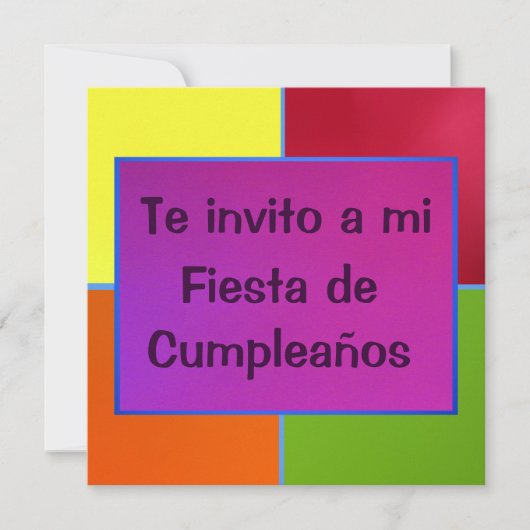 Invitation Invitación - Fiesta de Cumpleaños - multicolores (Devant)