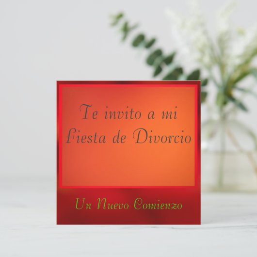 Invitation Invitación - Fiesta de Divorcio (Debout devant)