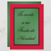 Invitation Invitación - Fiesta de Navidad - Les couleurs du M (Devant / Derrière)