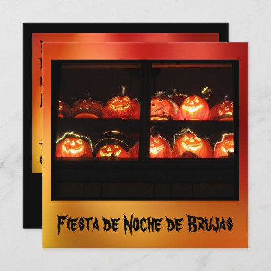 Invitation Invitación - Fiesta de Noche de Brujas (Devant / Derrière)