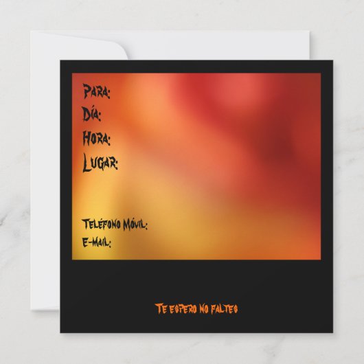 Invitation Invitación - Fiesta de Noche de Brujas (Dos)