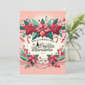 Invitation Invitación Fiesta de Posada Navideña espagnol (Debout devant)