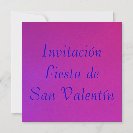 Invitation Invitación - Fiesta de San Valentín - Púrpura-rosa (Devant)