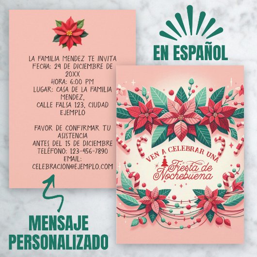 Invitation Invitación Fiesta Mexicana de Nochebuena