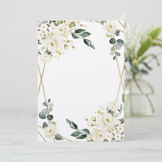 Invitation Invitacion Flores Blancas para boda (Debout devant)