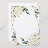 Invitation Invitacion Flores Blancas para boda (Devant / Derrière)