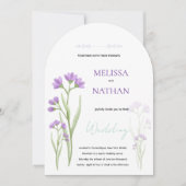 Invitation Invitación flores violetas delicadas (Devant)