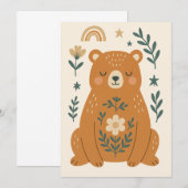 Invitation Invitación infantil – Osito Nórdico (Devant / Derrière)