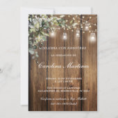 Invitation Invitacion Jubilacion Rustica Luces | Printable (Devant)